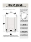 Neo-angle Corner Shower Door 36  W X 72  H  Frameless Pivot Shower Door For C   