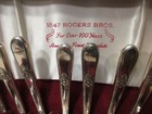 1847 Rogers Bros Adoration Silverplate Flatware Silverware Vintage 52 Pcs  W box