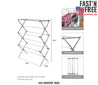 Mainstays Oversized Steel Clothes Drying Rack  7-tier Folding Design  Silver