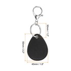 2pcs Leather Key Fob Pu Leather Key Fobs Key Chain Holder Black