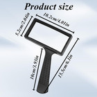 10x Magnifying Glass Rectangle Reading Magnifier Large Handheld Magnifying Glass