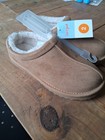 Cat   Jack Kids Brown Faux Suede Slip-on Slippers Faux Fur Lined Size 2y