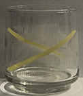 Vintage Georges Briard Crisa Helix Lowball Glass Mcm 8 Oz Yellow White 3 25 