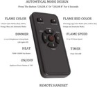 R w flame 36   Recessed Electric Fireplace Insert remote Control 750w-1500w