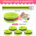 48pcs Reflective Reflector Bands For Wrist arm ankle leg Fluorescent Orange