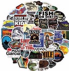 50 Fish Fishing Stickers Pack For Tackle Box Fishermen  Dads Car Boat