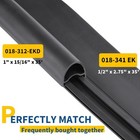 Combo Rv Slide Out Seal Black Rubber 018-312-ekd   018-341 Ek  1  X 15 16  X 35 