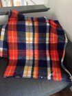 Vintage Plaid Snuggie Sack Blanket Bag 1980s