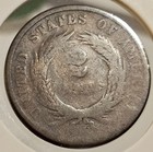 1865 Two Cent Piece     Large Motto   Us Type Coin     Circulated Copper - Free Ship