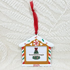      2025 Christmas Tree Ornament Photo Picture Frame Holiday Gingerbread House