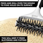 Orblue Pizza Dough Docker Pastry Roller With Spikes  Pizza Docking Tool For Home