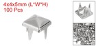 100 Pcs Pyramid Rivets For Clothing  4mm 4-jaw Square Rivets  Silver