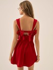  239 Nwot For Love And Lemons    august    Velvet Mini Dress In Red Sz Small