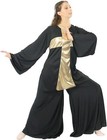 Danzcue Womens Worship Praise Dance Cross Pullover Top Small  Black-gold 