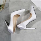 Womens Formal Wedding Pointed Toe Stilettos Bridal Pumps Pull On Shoes Nightclub