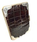 Antique Art Nouveau Silver Hallmarked Covered Leather Purse   Wallet   Brown