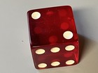Vintage Single Large Bakelite Translucent Cherry Red Dice 1 1 2 
