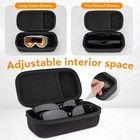 Double Eyeglasses Case - Hard Shell Travel Organizer For Men   Women