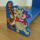 90 s Winnie The Pooh Wall Book Shelve 71cm Blue Paint Wooden Rack Disney Vintage