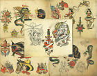 Christian Warlich Traditional Vintage Style Sailor Tattoo Flash 66 Sheets 11x14 