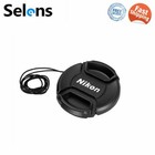 2pcs 52mm Black Camera Snap-on Front Lens Cap Cover For Nikon  af-s  18-55mm  lens  