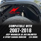 Front   Rear Inner Fender Liners Compatible With 2007-2018 Jeep Wrangler Jk   Jk