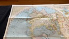 National Geographic April 1943 Wall Map Of Northern And Southern Hemispheres