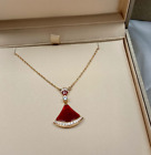 Bvlgari Divas  dream Necklace 18k Rose Gold Ruby Diamond Necklace
