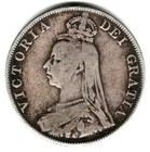 1890 - 1 Florin Victoria  2nd  Silver British   U k   1 Rare Coin- 11 31 Gram 25