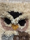 Vintage 70   s  Mcm Owl On Limb   Moon Latch Hook Rug Wall Decor Bohemian Boho