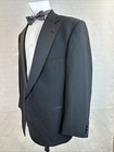 New Bill Blass Men   s Tuxedo Blazer 46r Black One Button Formal Satin Lapel Nwt