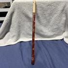 Ornate Hand Carved Wooden Flute Dark Red And Tan Vintage Made In Ussr 15  Long
