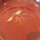 Japanese Lacquerware Decorative Bowl Red   Black Leaf Design Japanese Culture