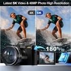 Nbd Digital Camera 5k 48mp 16x Wifi For Youtube With Wide Angle And Macro Lens