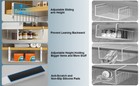 2pack Of Under Shelf Basket Organizer adjustable Hanging Holder Storage Kitchen
