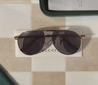 Gucci Gg1220s 002 Aviator Grey Purple Gradient Unisex Sunglasses Ships Today