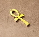 Vintage Mma 1976 Gold Tone Egyptian Ankh Pendant