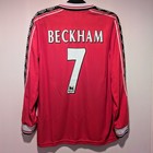 Manchester United David Beckham 1998 99 Retro Jersey Men s L