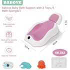 Baby Bath Support   Newborn Bathtub with Thermometer Collapsible Baby Bathtub