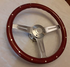      1   Vintage  71 Wood Grain Steering Wheel Rat Hot Rod