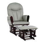 Baby Relax Huntington Glider Rocker  Gray And Espresso