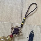 Rare Stunning Vintage Asian Tassel  Glass Ball  Pendant Ornament Hanging
