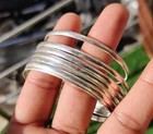 Set Of 7 Solid 925 Sterling Silver Beautiful Silver Bangle Handmade Silver Set