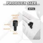 48pack M3x5mm 6mm Male-female Hex Standoff Carbon Steel Pcb Standoffs Black