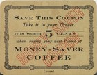 Antique Advertising Trade Card  money-saver Coffee Koenig Co   Cincinnati Ohio
