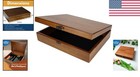 Handcrafted Wooden Keepsake Box With Antique Clasp - Distressed Vintage Charm