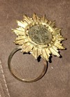 Vintage Napoleon Empereur Gold Tone Coin Medallion Coat Scarf Clip Accessory 