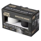 Black Ceramic Ribbed Salt Pepper Shakers Set Modern Kitchen 1 Piece