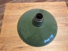 Vintage 12  Porcelain Enamel Green White Industrial Barn Gas Station Light Shade