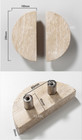 2 Pcs Natural Rome Travertine Door Handles Decorative Vintage Doorknobs